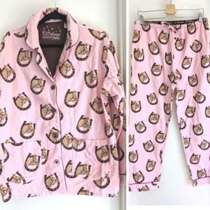 Repost for OldWestGal only! PJ Salvage Pink Flannel Western Pajamas